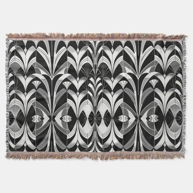 Svartvit finess filt (Framsidan)