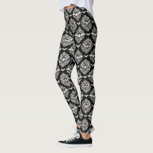 Svartvit Fladdermus-Damask