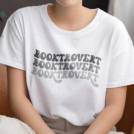 Svartvit, flerfärgad, Retro Booktrovert Bok Älskar T Shirt