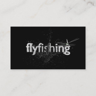 Svartvit Flyfishing Visitkort