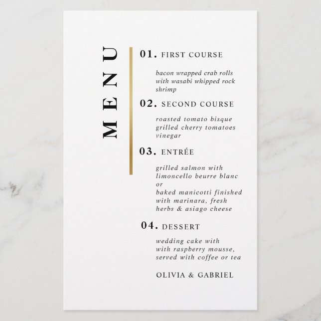 Svartvit. Formell enkel typografi bröllop (Framsida)