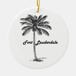 Svartvit Fort Lauderdale & handflatandesign Julgransprydnad Keramik