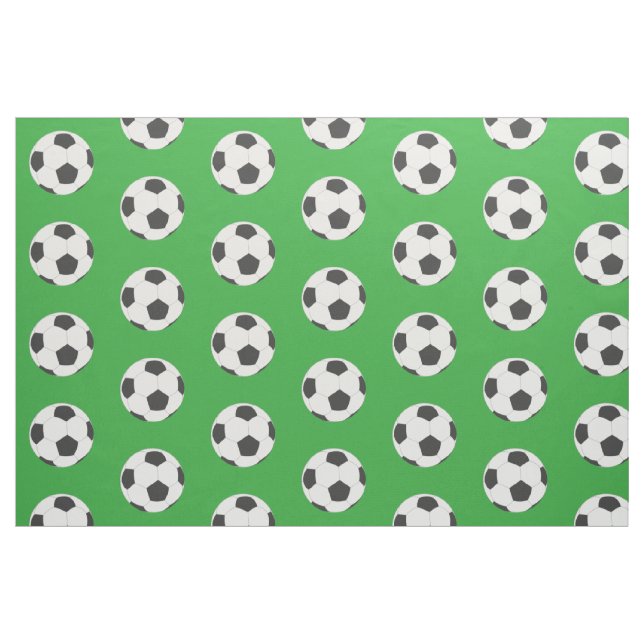 Svartvit fotbollar på Grönten Tyg (Fat Quarter)