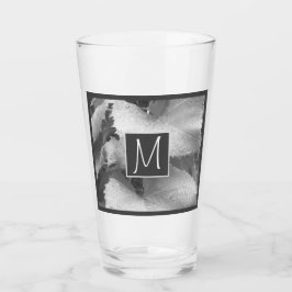 Svartvit foto av Grape Löv Initial Grått Glaskopp