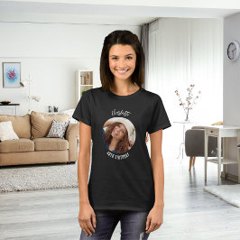 Svartvit foto från födelsedag t shirt