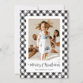 Svartvit foto-God jul-kort Julkort