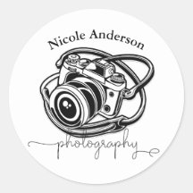 Svartvit fotograferingskameralogotypgrafik