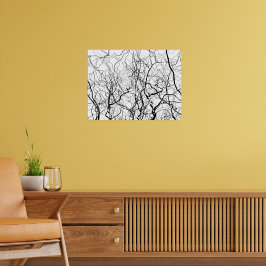 Svartvit fotografi Poster Träd Art