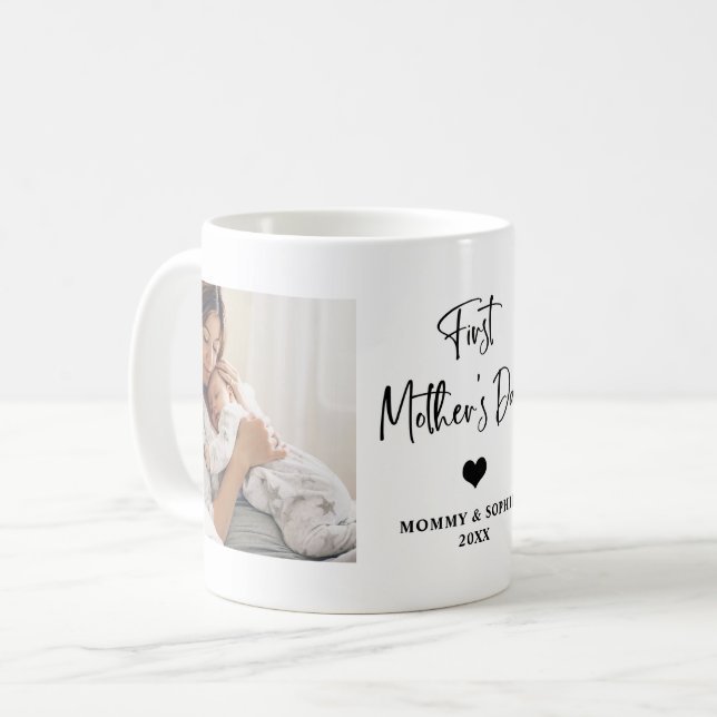 Svartvit | Fotoskript första Mors dag Kaffemugg (Framsida vänster)
