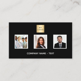 Svartvit fototeam, logotyp QR-kod Visitkort