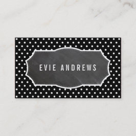 Svartvit från CLASSY Polka punkt mönster-kontrollp Visitkort