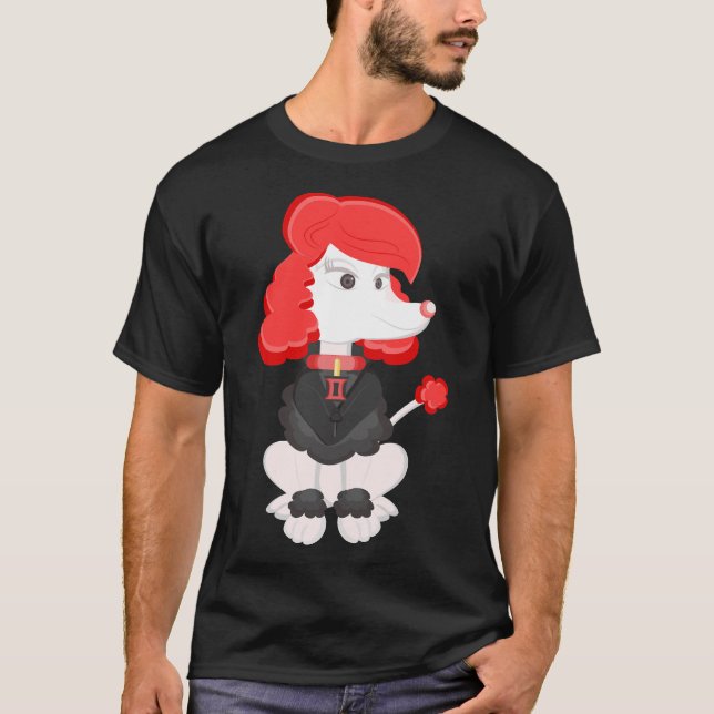 Svartvit från pudel efter Centtaro T Shirt (Framsida)