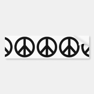 Svartvit Fredstecken, symbol Bildekal
