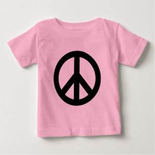 Svartvit Fredstecken, symbol T-shirt