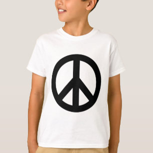 Svartvit Fredstecken, symbol Tee Shirt