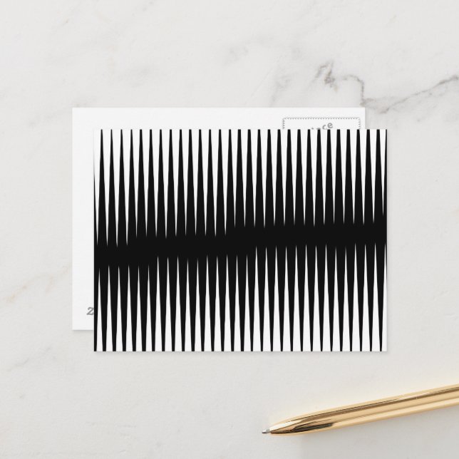 Svartvit frekvens vykort (Fram/Back In Situ)