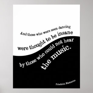 Svartvit Friedrich Nietzsche Poster