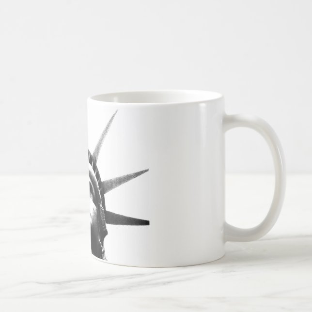 Svartvit Frihetsgudinnan Kaffemugg (Höger)