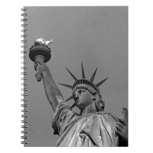 Svartvit Frihetsgudinnan New York Anteckningsbok