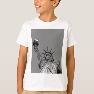 Svartvit Frihetsgudinnan New York Tee Shirt