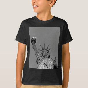 Svartvit Frihetsgudinnan New York Tee Shirt