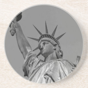 Svartvit Frihetsgudinnan New York Underlägg