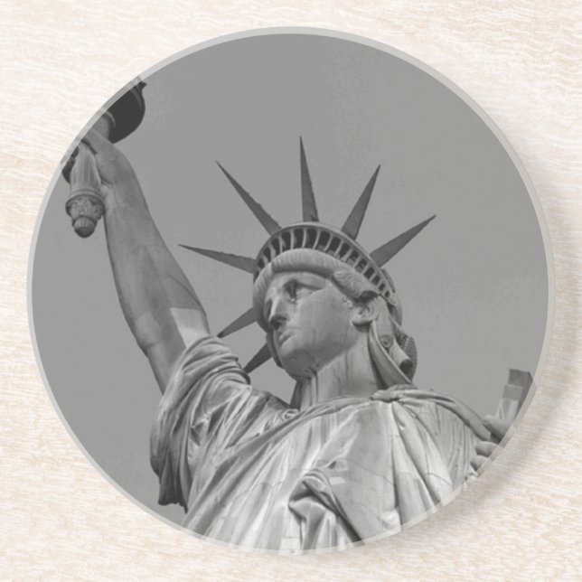 Svartvit Frihetsgudinnan New York Underlägg (Framsidan)