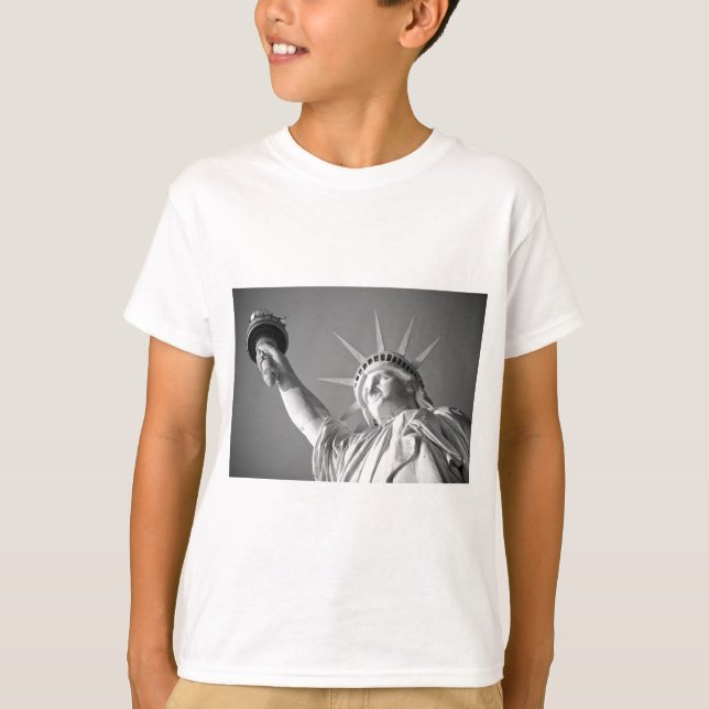 Svartvit Frihetsgudinnan T-shirt (Framsida)