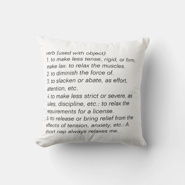 Svartvit fyllning för relax ord-definition kudde (Framsida)