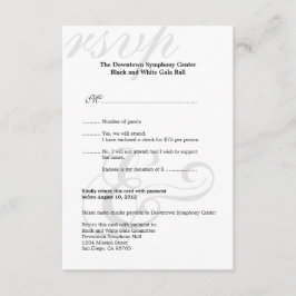 Svartvit gala-OSA för företag OSA Kort