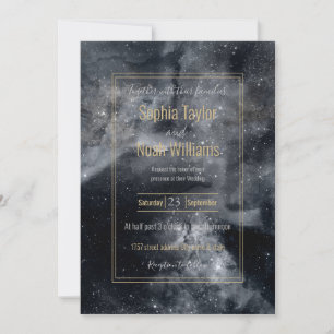 Svartvit Galaxy Nebula-målning