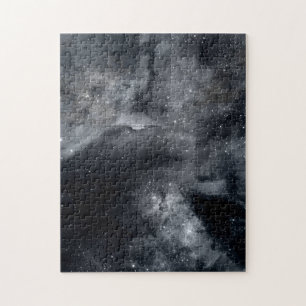 Svartvit Galaxy Nebula-målning Pussel
