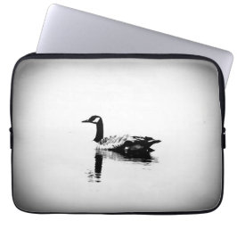 Svartvit gås laptop fodral