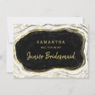 Svartvit Geode är min Junior Bridesmaid Frieri