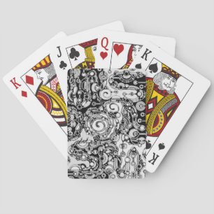 Svartvit geometrisk artikel 3 casinokort