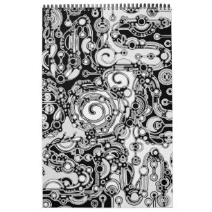 Svartvit geometrisk artikel 3 kalender