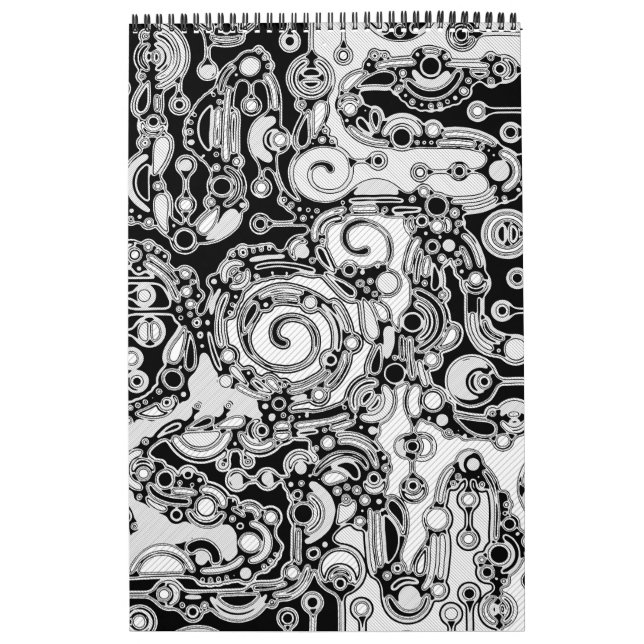 Svartvit geometrisk artikel 3 kalender (Omslag)