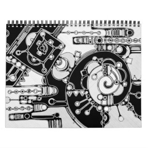 Svartvit geometrisk artikel 4 kalender