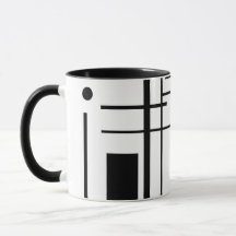 Svartvit geometrisk Shapekaffemugg