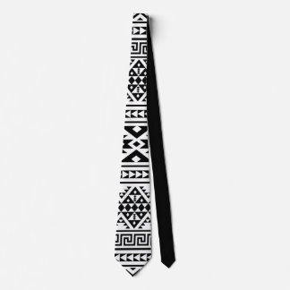 Svartvit geometrisk stambok Mönster Aztec Boho Slips