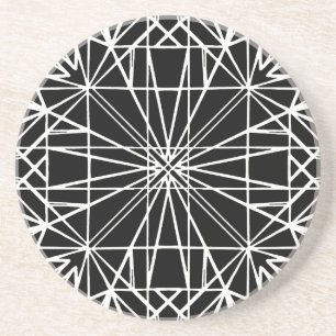 Svartvit geometrisk symmetri underlägg