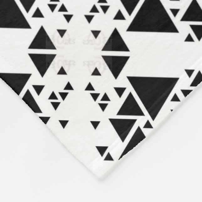 Svartvit geometrisk triangel filt (Hörn)
