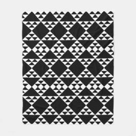 Svartvit geometrisk triangel Mönster Ull Fleecefilt