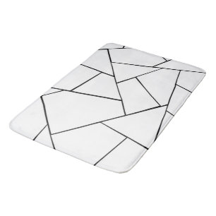 Svartvit geometriskt glas #1 #geo #decor badrumsmatta