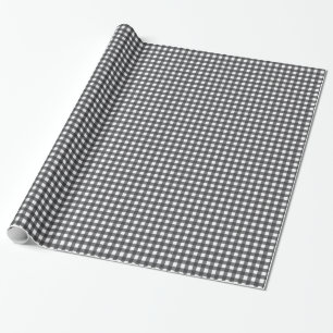 Svartvit Gingham Presentpapper