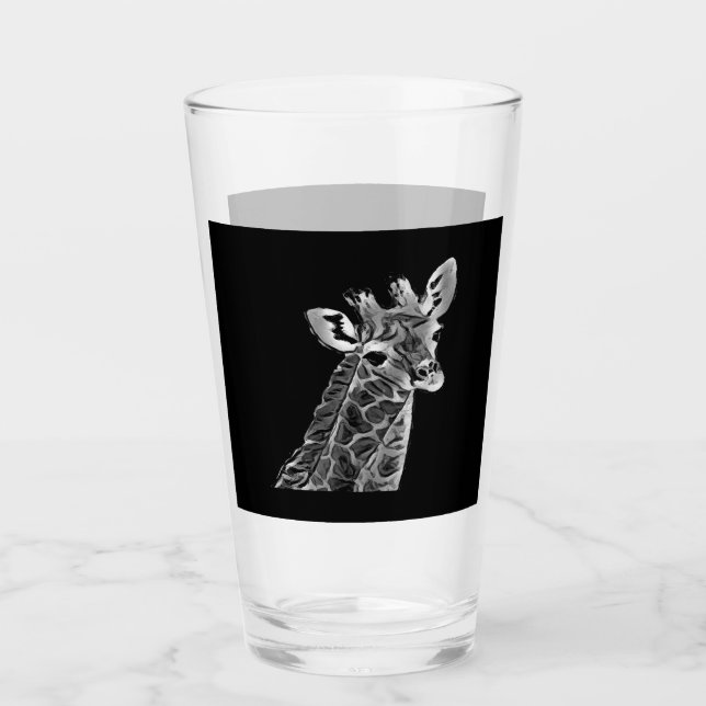Svartvit giraff glaskopp (Framsida)