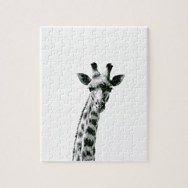 Svartvit giraff pussel (Vertikal)