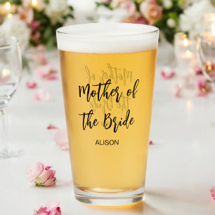 Svartvit glas budens mamma Bröllop Kopp