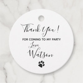 Svartvit Glitter-utskrift Gåvor Etiketter