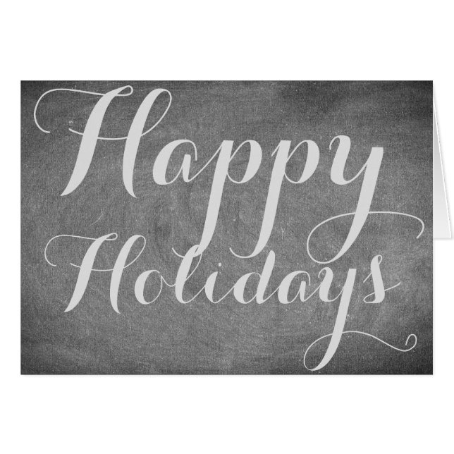 Svartvit god jul-färgkort, färgkort hälsningskort (Framsidan Horizontal)